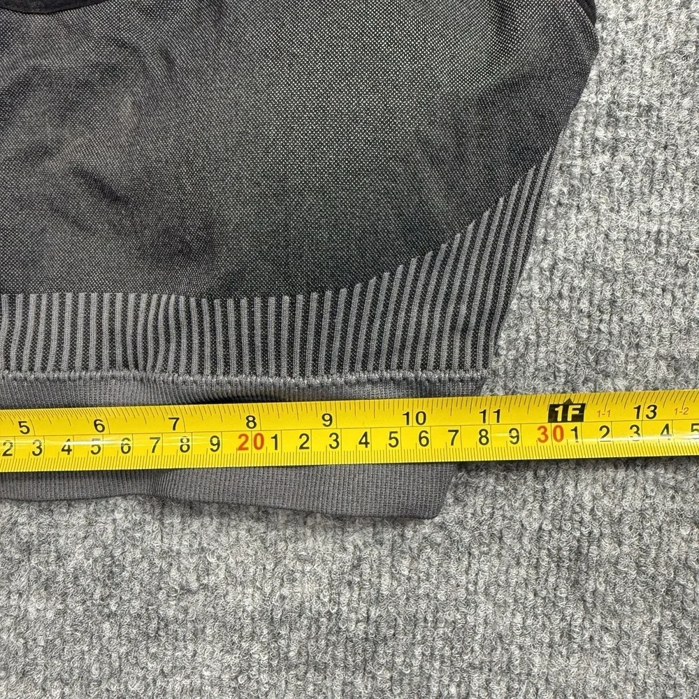 Gray Seamless‎ Sports Bra Ribbed Band Compression Activewear Crop Top Size 2X